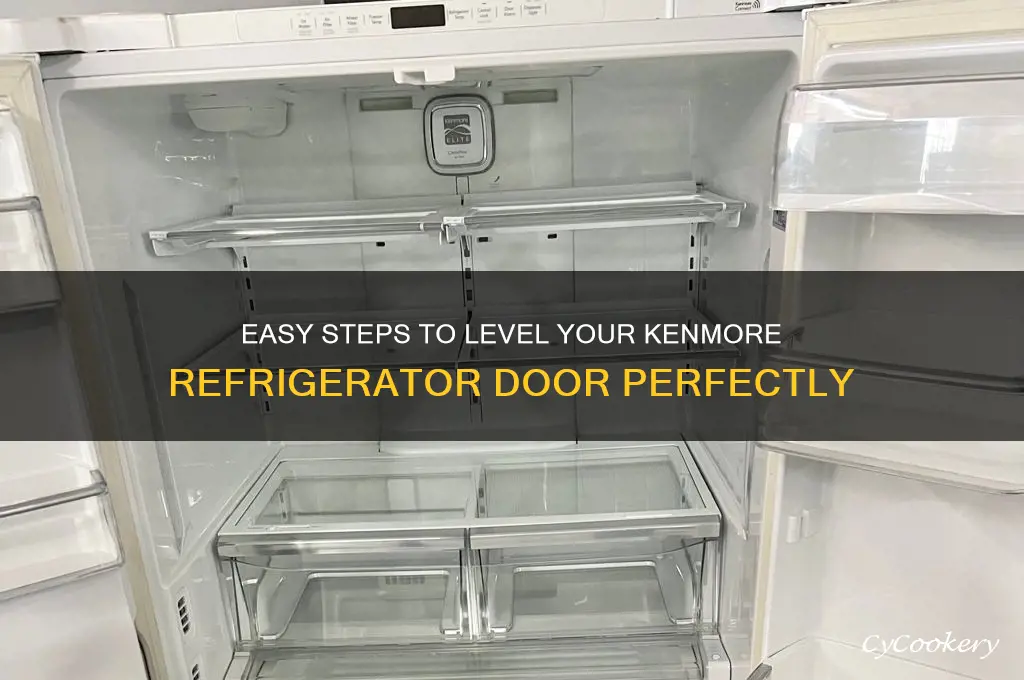 how to level a kenmore refrigerator door
