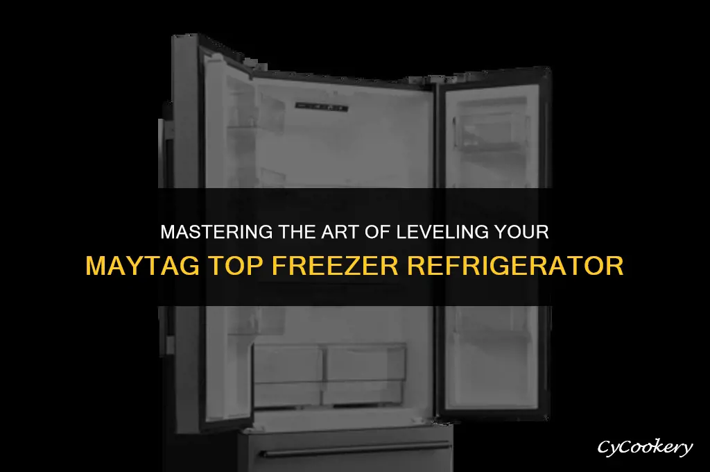 how to level a maytag top freezer refrigerators