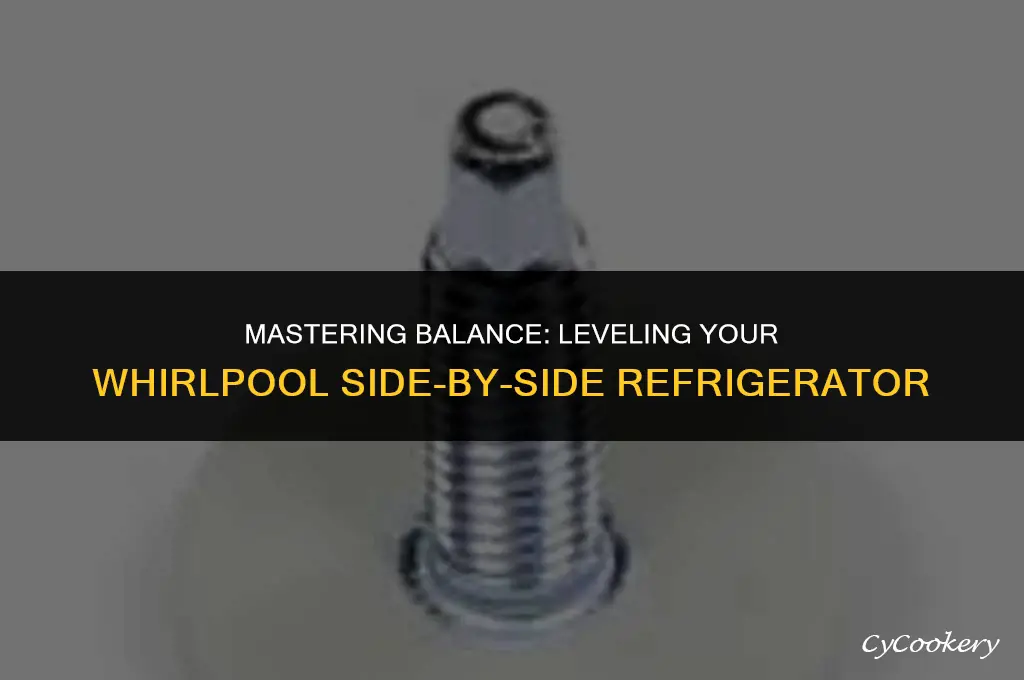 how to level a whirlpool side by side refrigerator