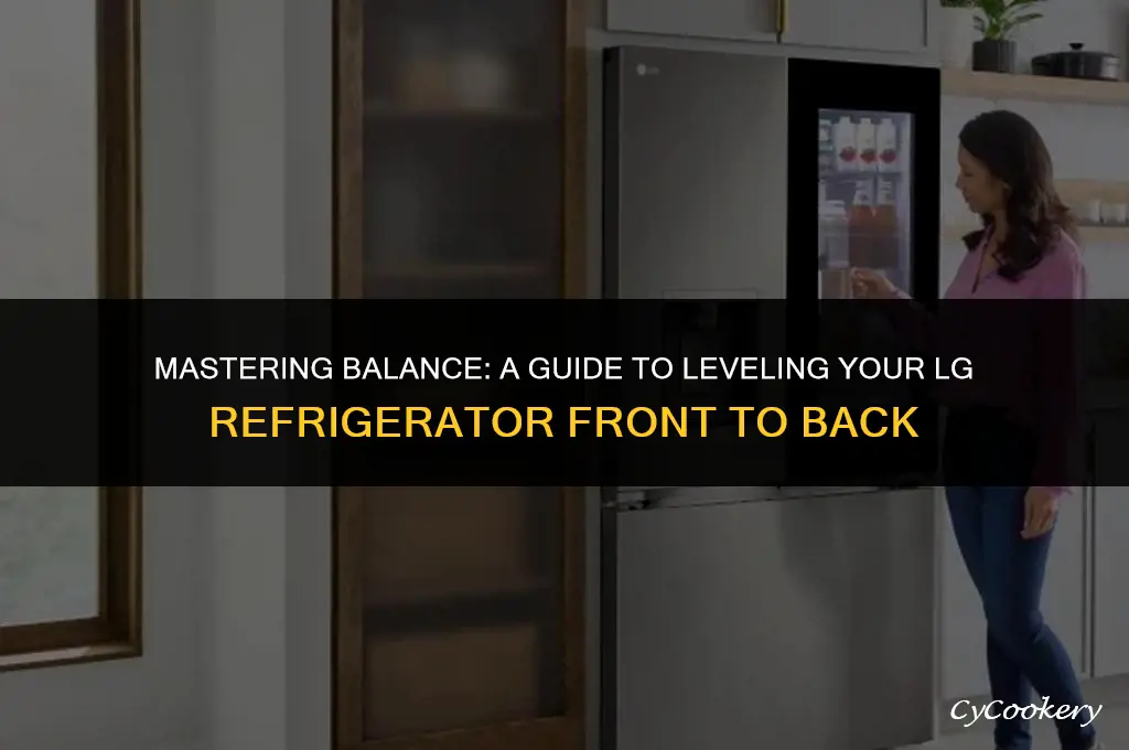 how to level lg refrigerator front to back