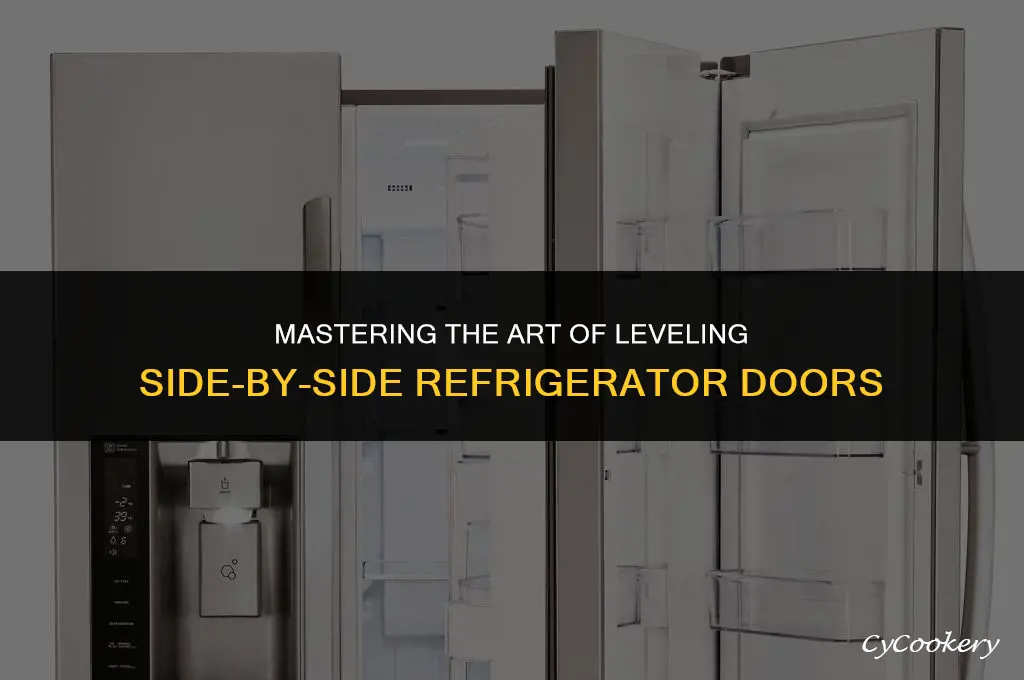 how to level side by side refrigerator doors