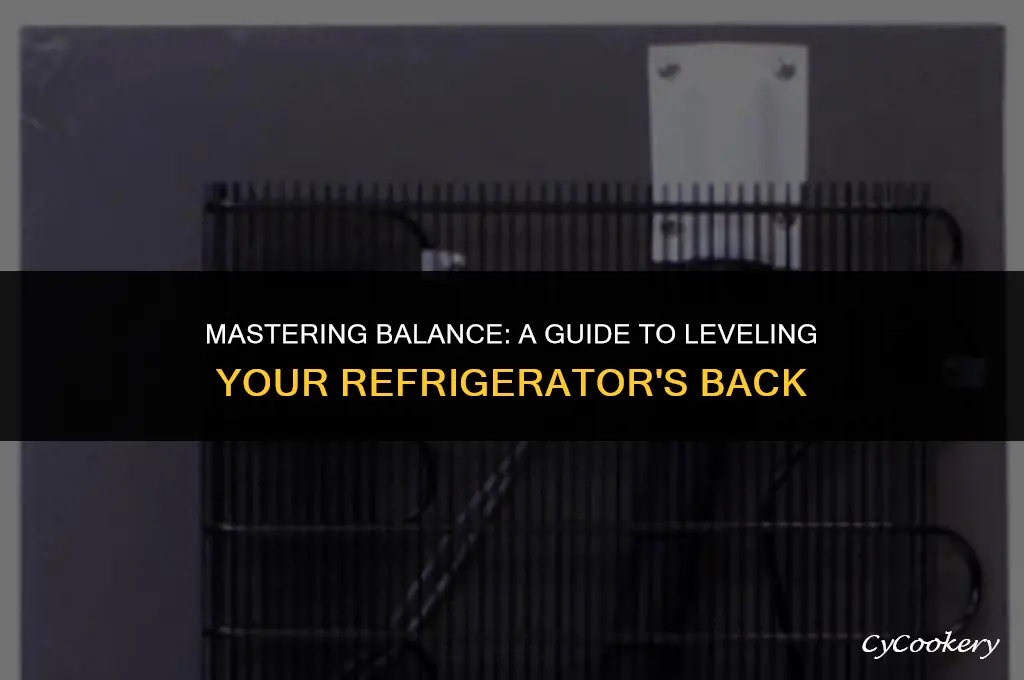 how to level the back of a refrigerator
