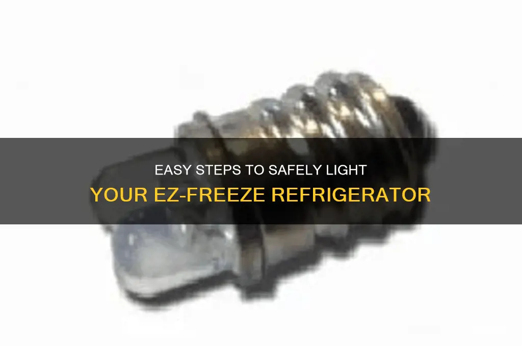 how to light an ez-freeze refrigerator