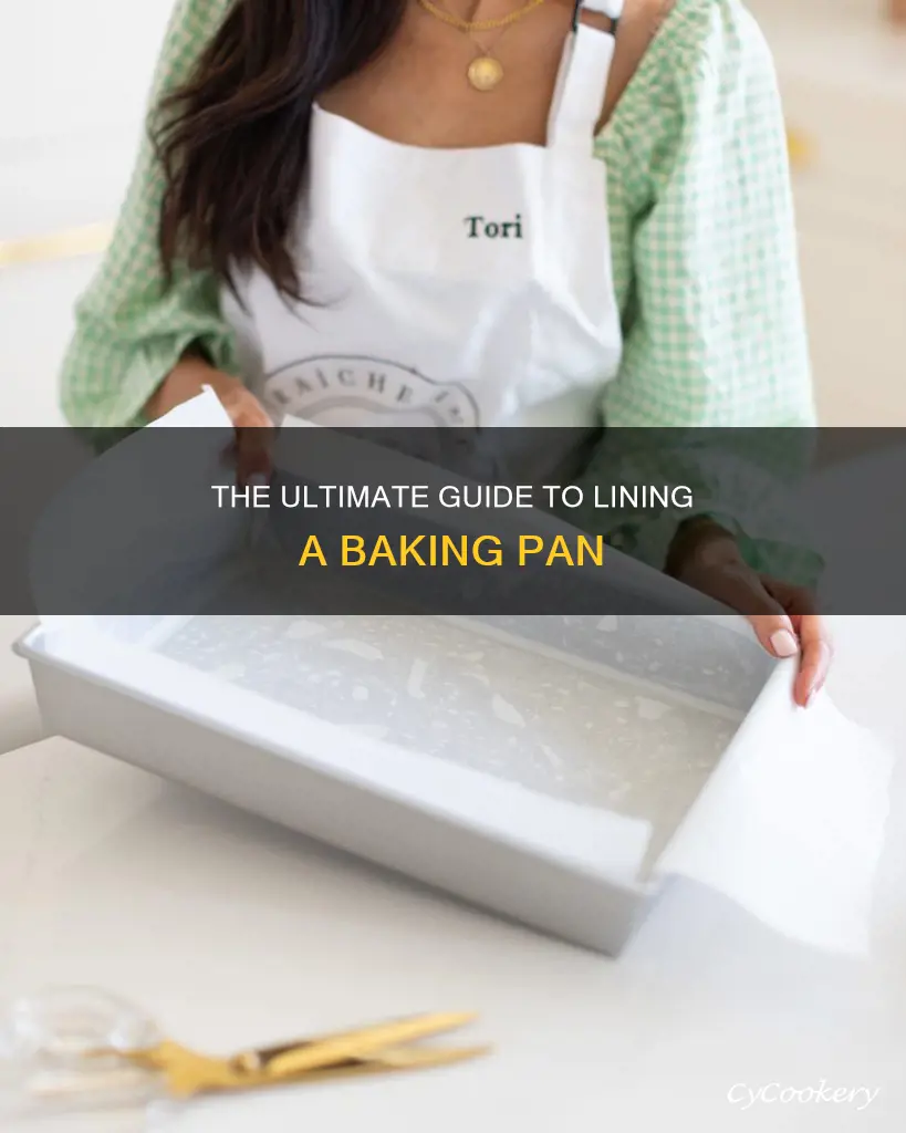 how to line a baking pan