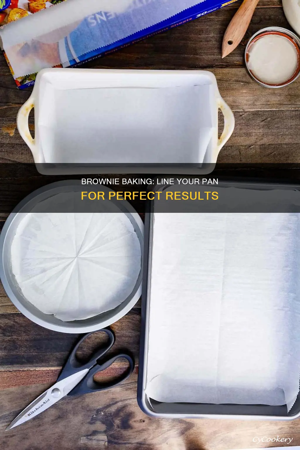 how to line a brownie pan