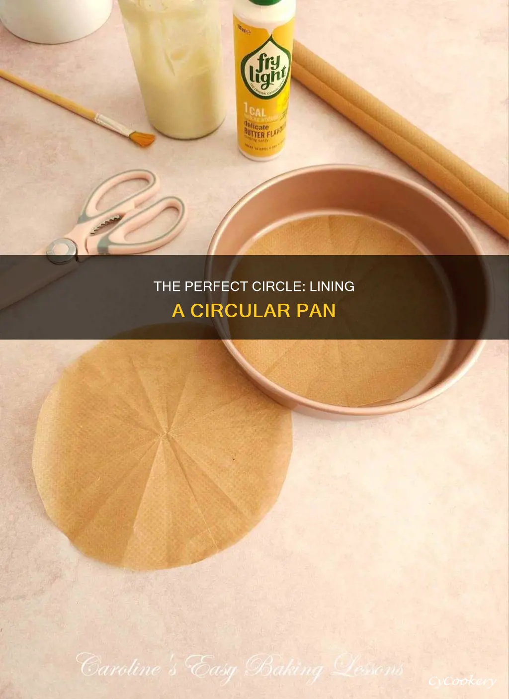 how to line a circular pan