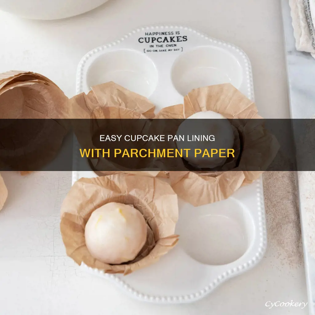 how to line a cupcake pan with parchment paper