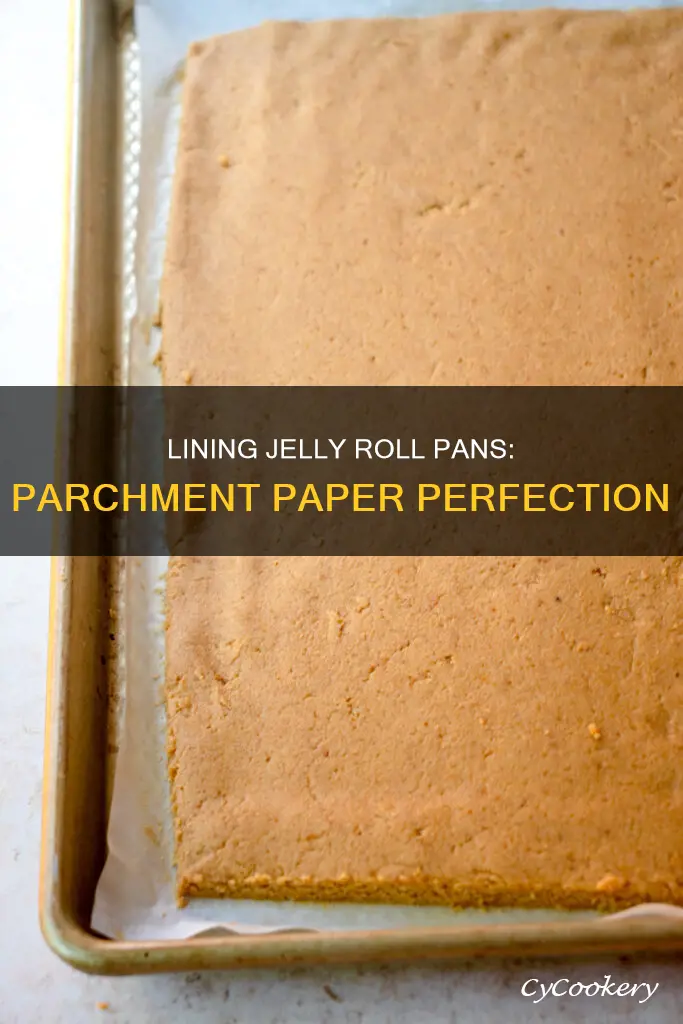how to line a jelly roll pan with parchment paper