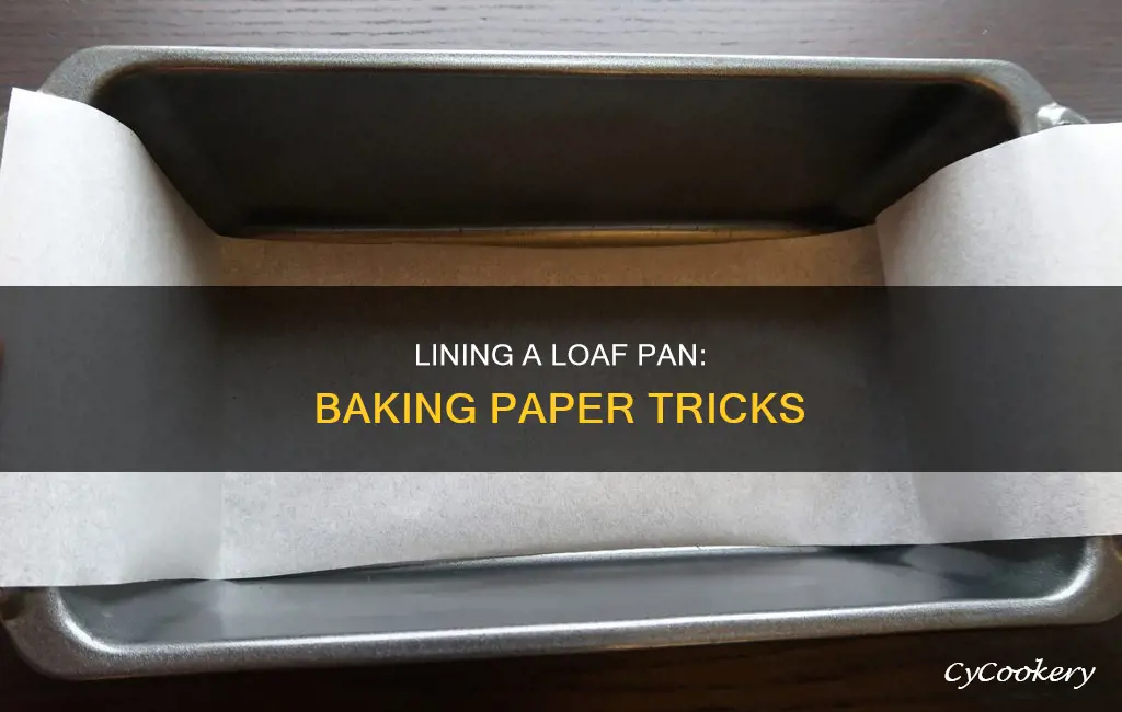 how to line a loaf pan with baking paper