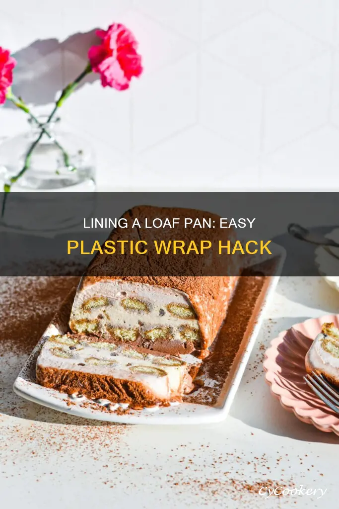 how to line a loaf pan with plastic wrap