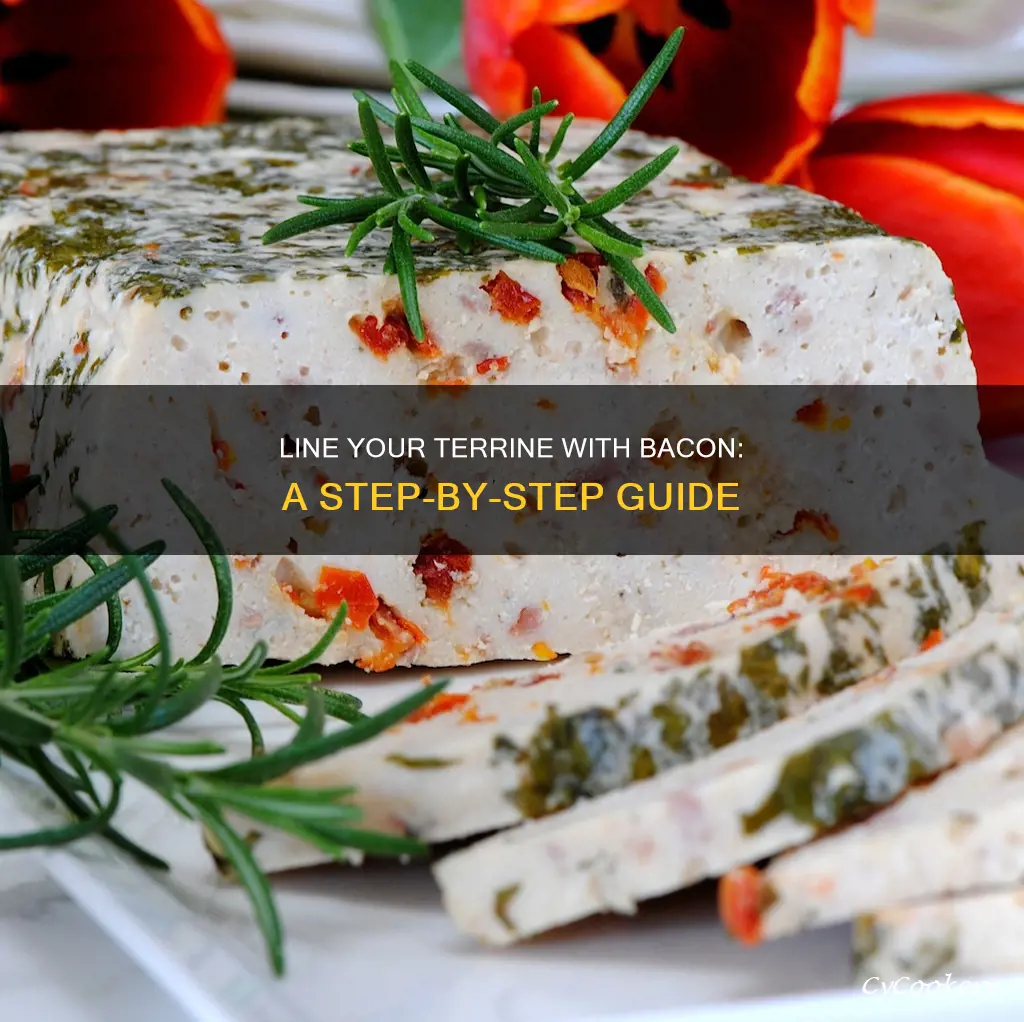 how to line a terrine with bacon