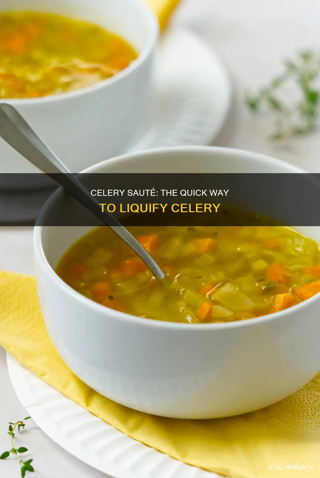 how to liquify celery in a pan
