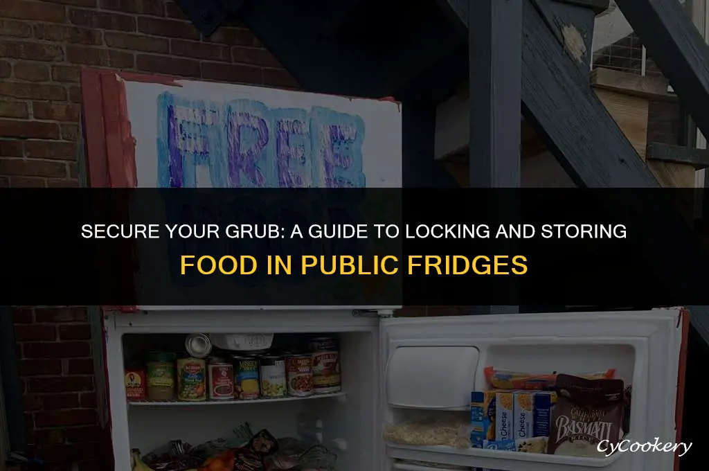 how to lock and store food in public refrigerator