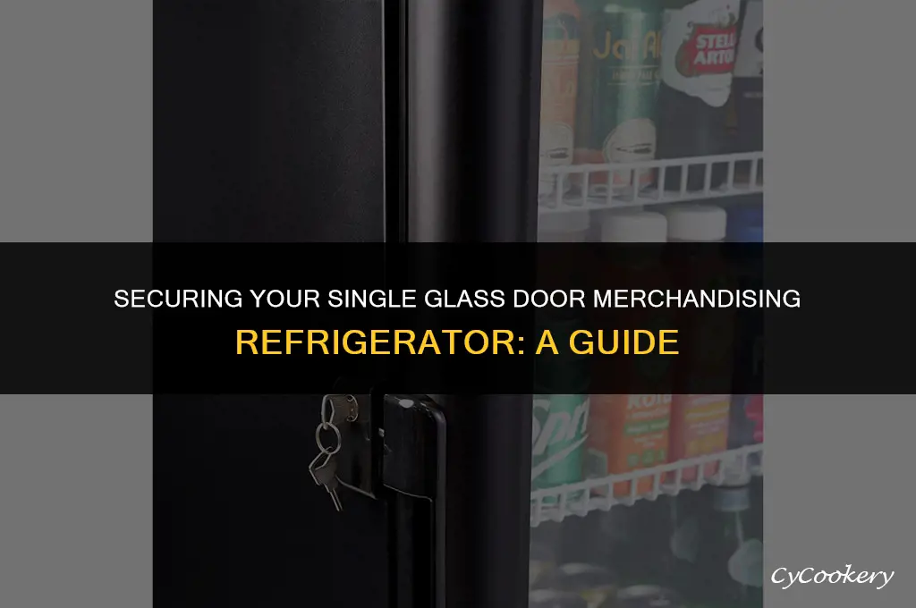 how to lock single glass door merchandising refrigerator