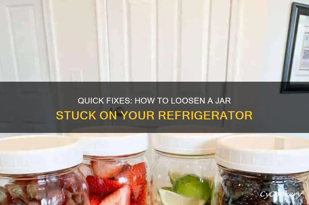 how to loosen jar stuck on refrigerator