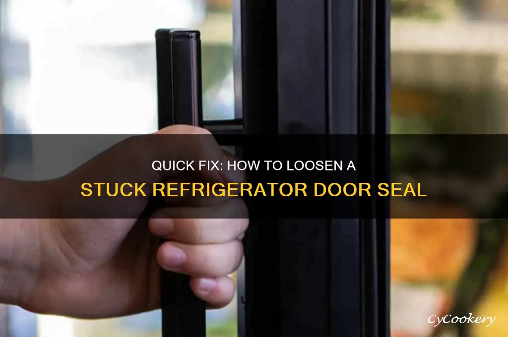 how to loosen seal on refrigerator door