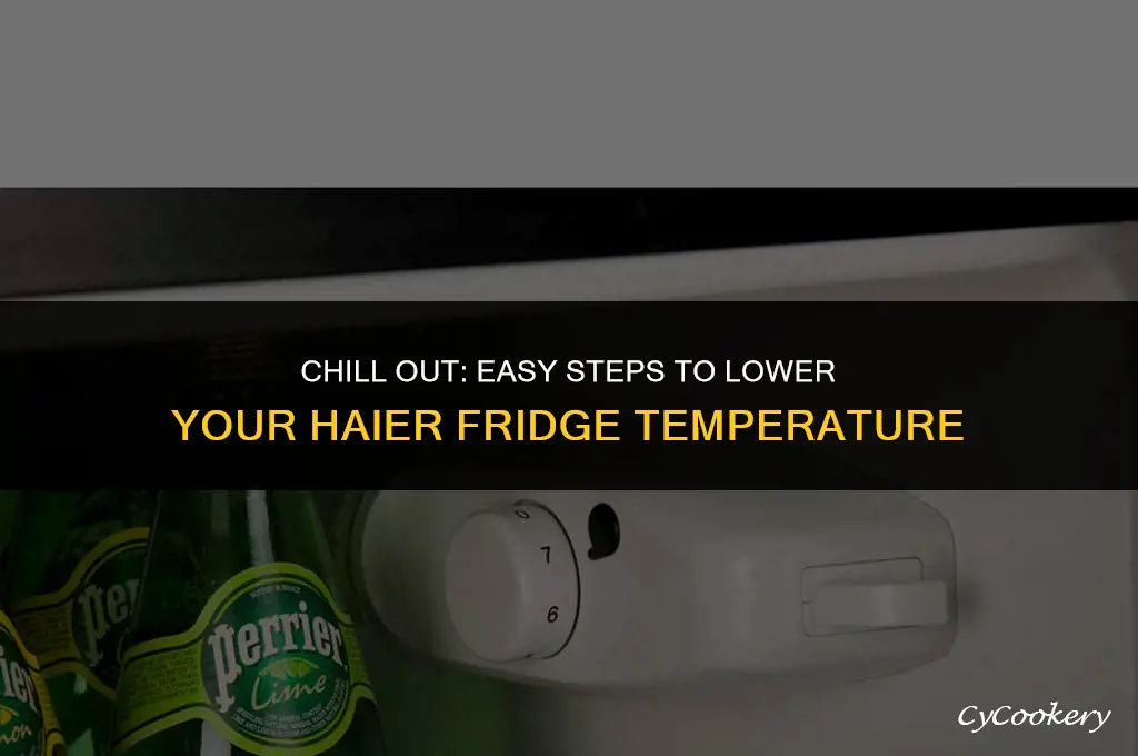 how to lower the temperature on a haier refrigerator