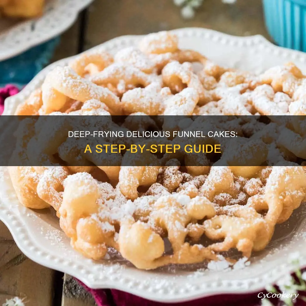 how to make a funnel cake in a deep fryer