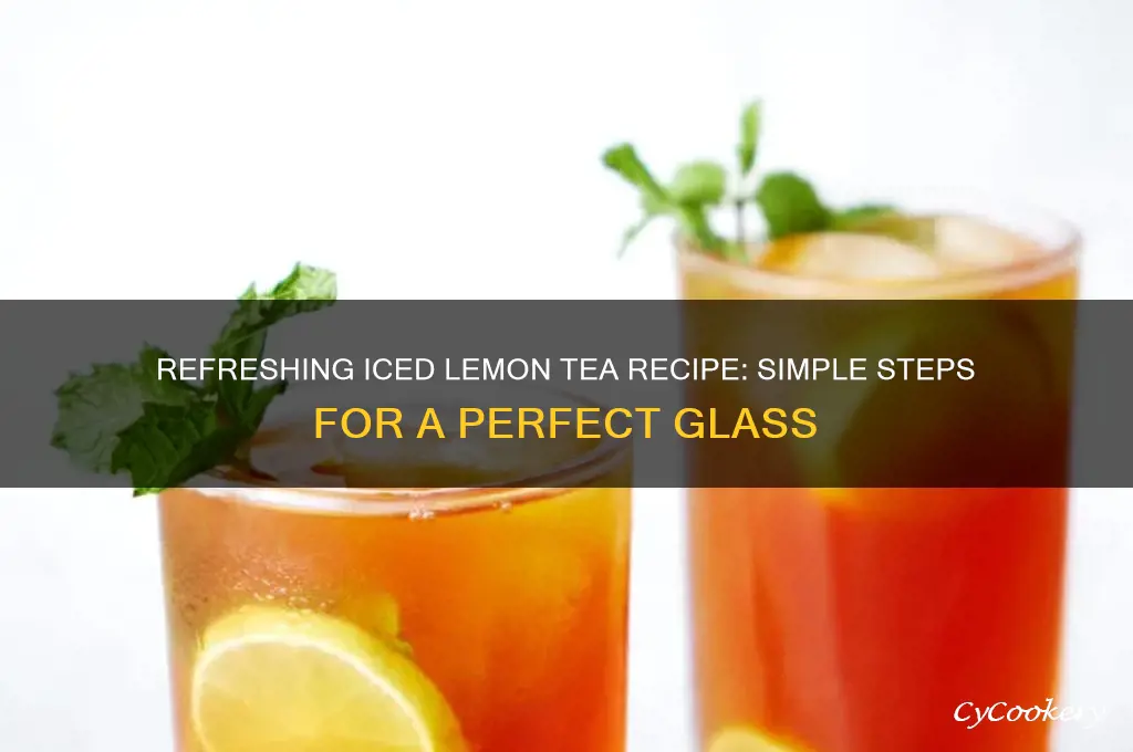 how to make a glass of iced lemon tea