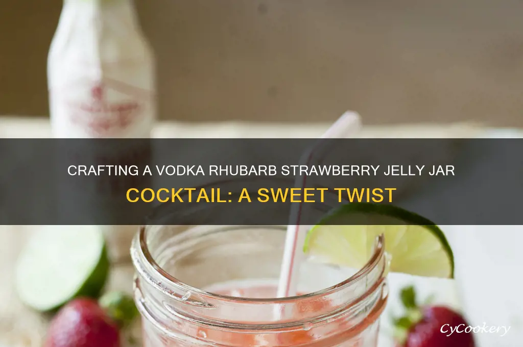 how to make a jelly jar drink vodka rhubarb strawberry