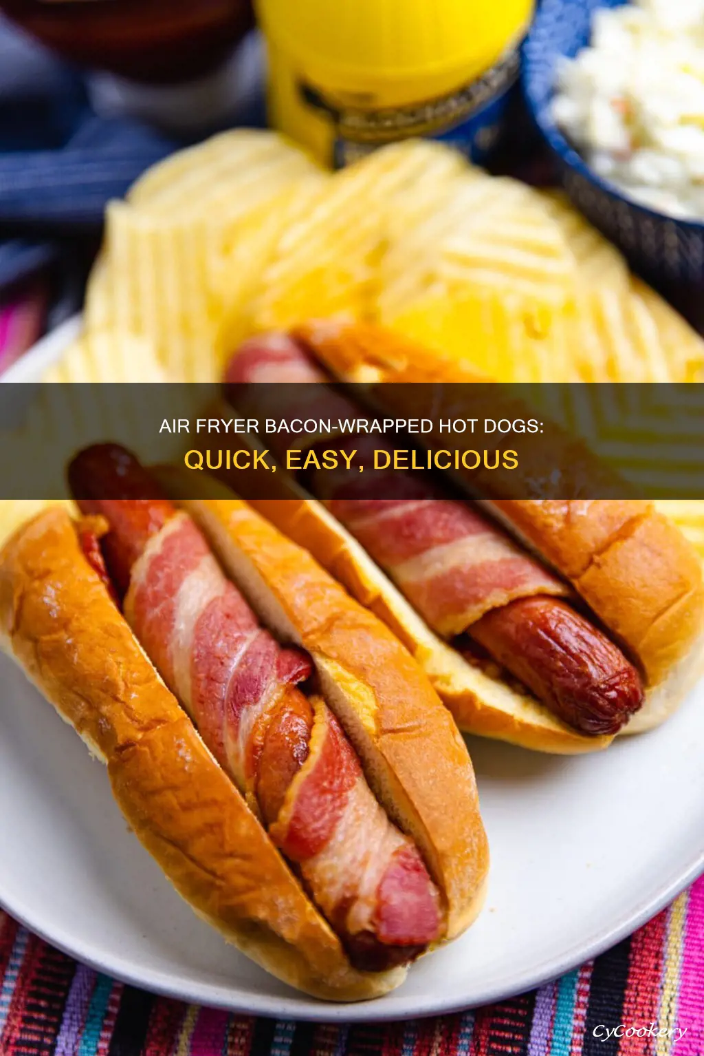 how to make bacon wrapped hot dogs in air fryer