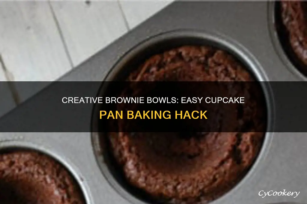 how to make brownie bowls using cupcake pans