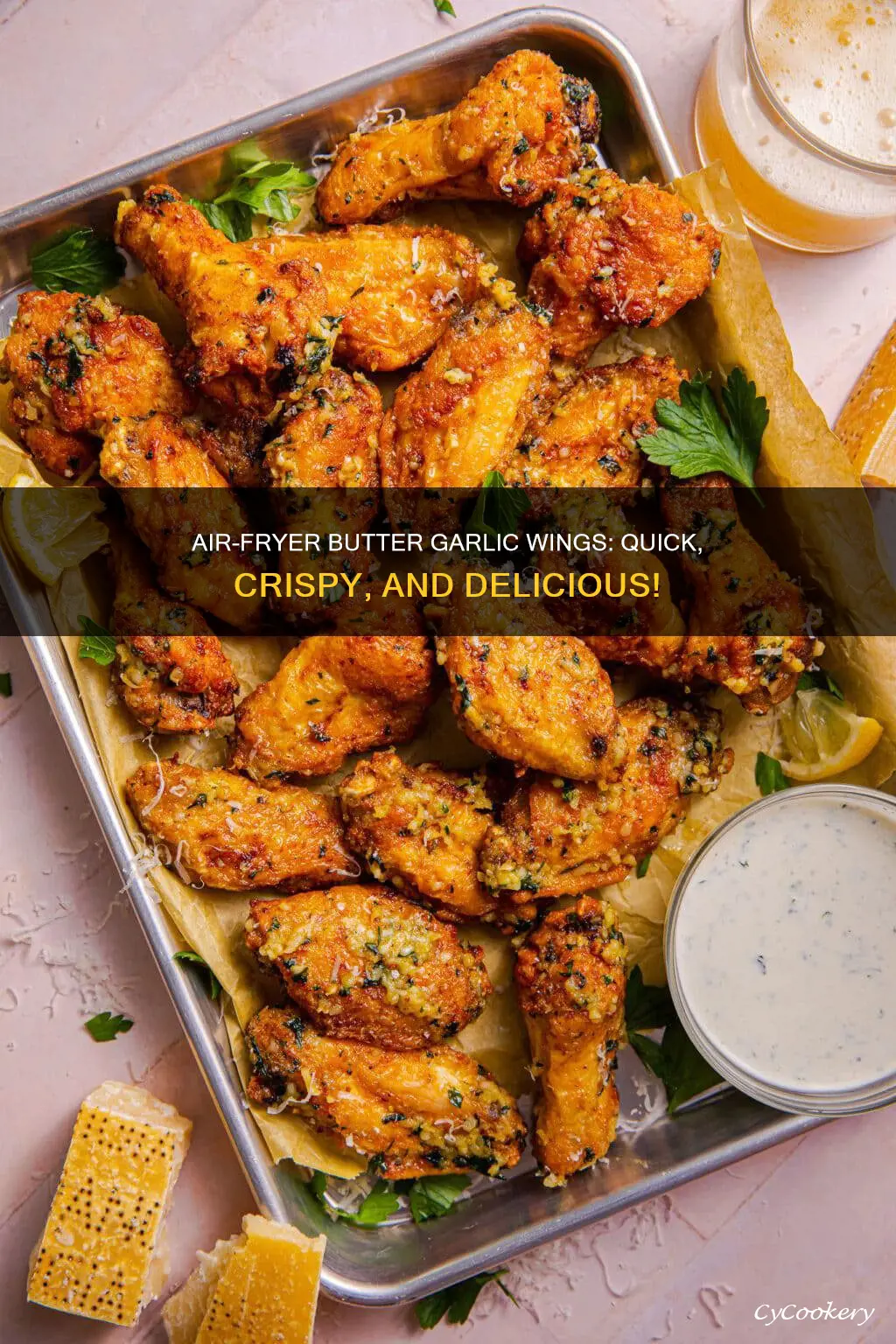 how to make butter garlic wings in an air fryer