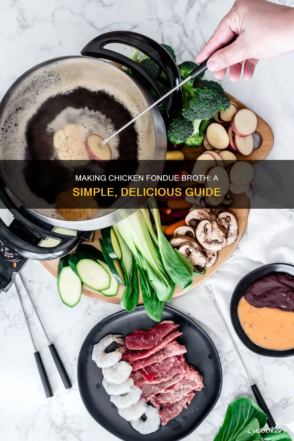 how to make chicken fondue broth