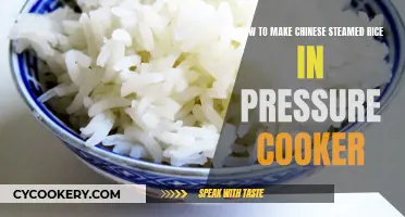 Making Chinese Steamed Rice: Pressure Cooker Perfection