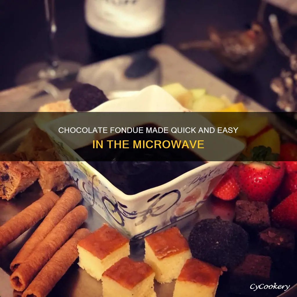 how to make chocolate fondue in microwave