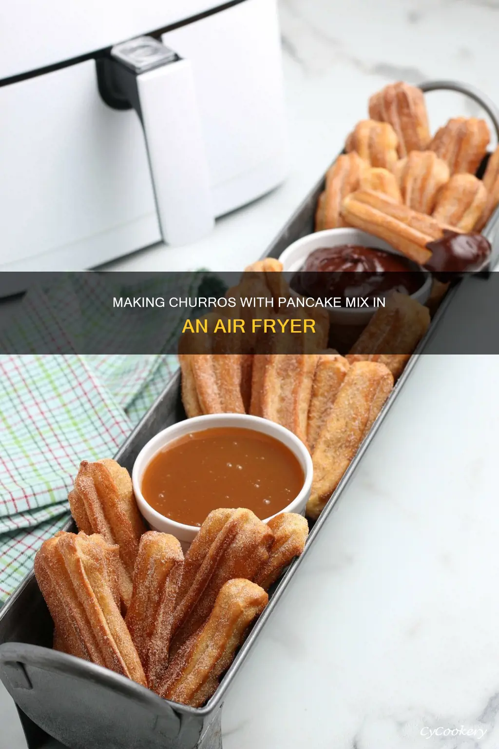 how to make churros with pancake mix in air fryer