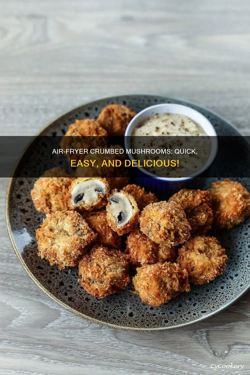 how to make crumbed mushrooms in air fryer