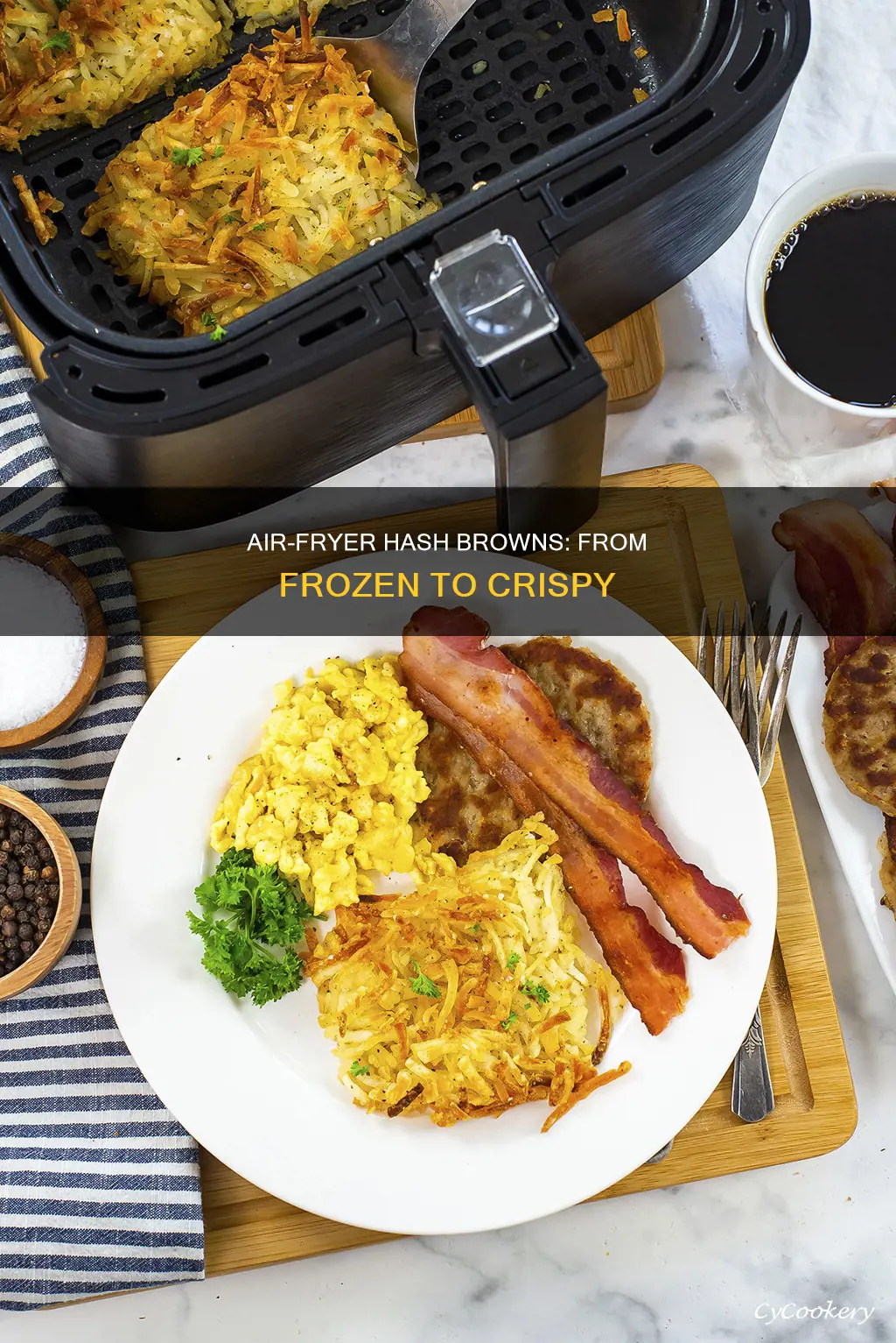 how to make frozen hashbrowns in air fryer