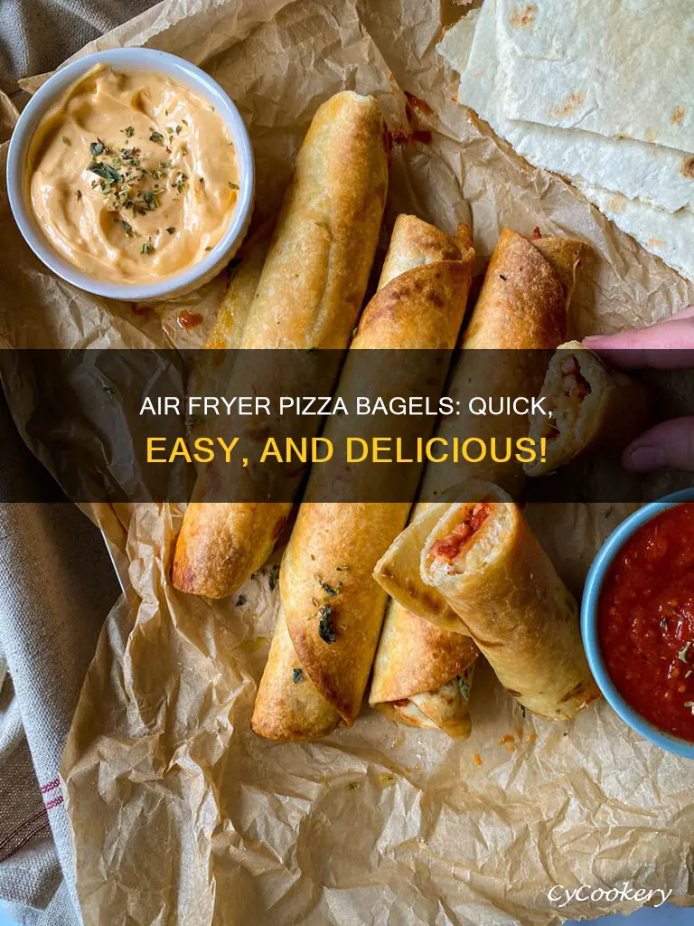 how to make frozen pizza bagels in air fryer