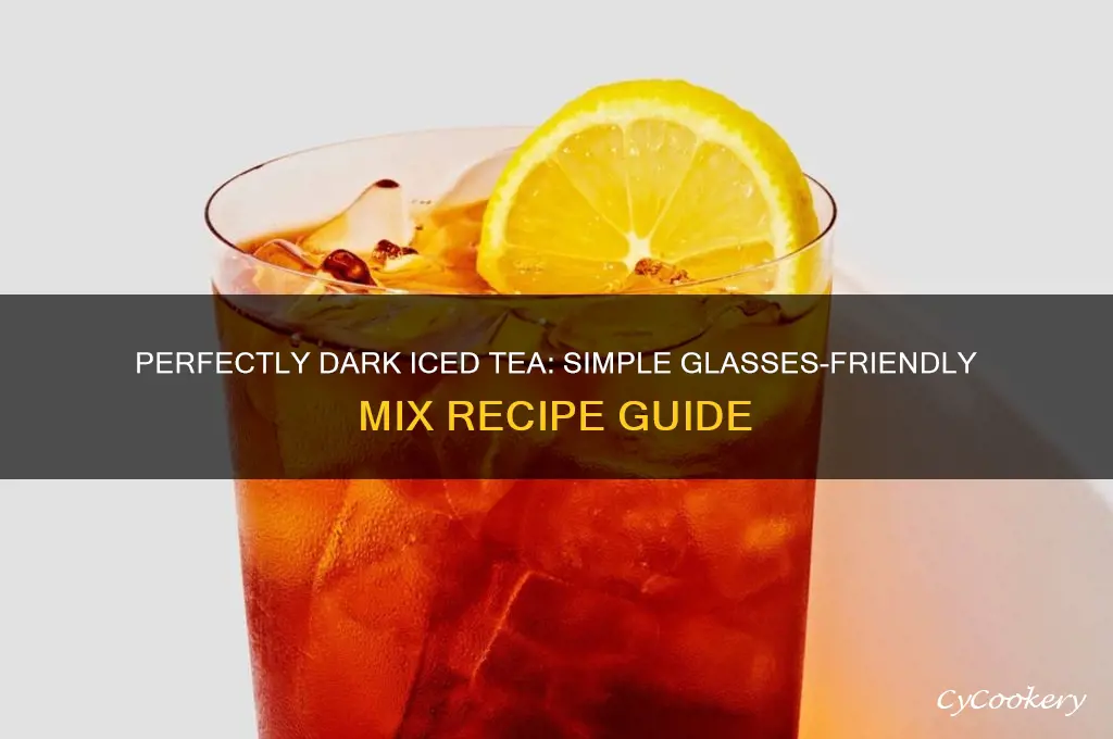 how to make glasses darker iced tea mix