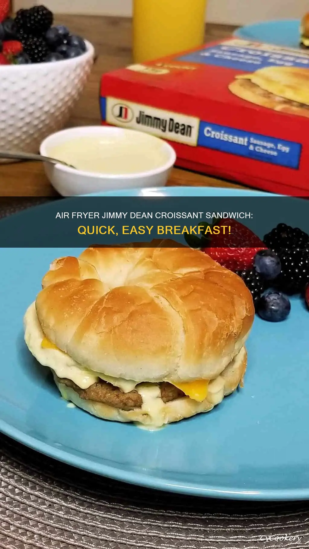 how to make jimmy dean croissant sandwich in air fryer