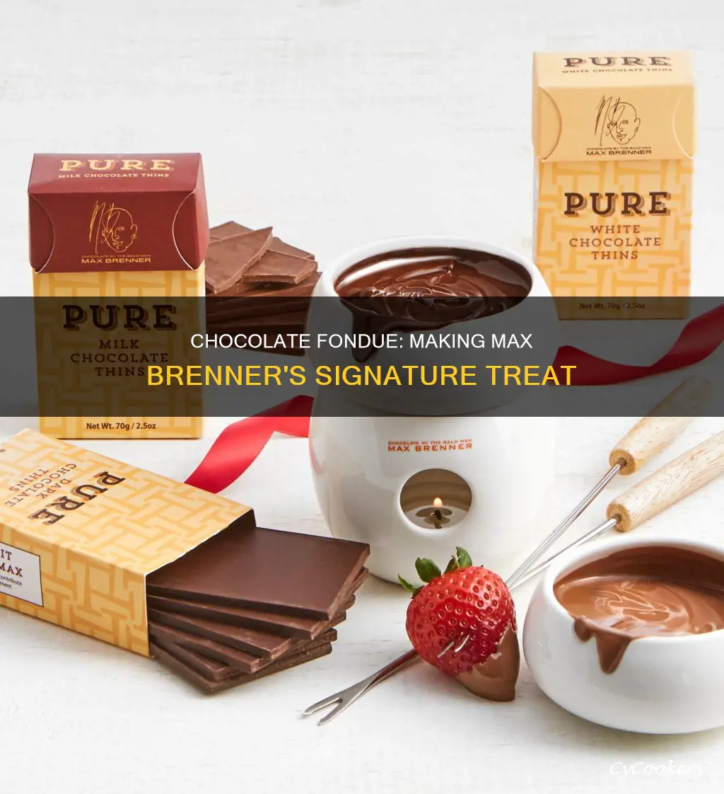 how to make max brenner chocolate fondue