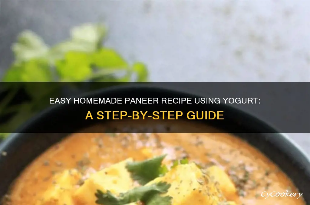 how to make paneer at home using yogurt