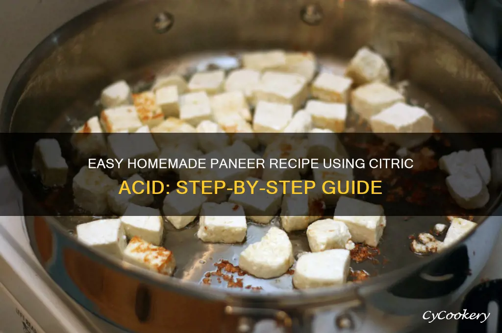 how to make paneer using citric acid