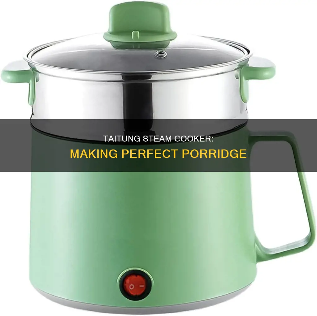 how to make porridge in taitung steam cooker