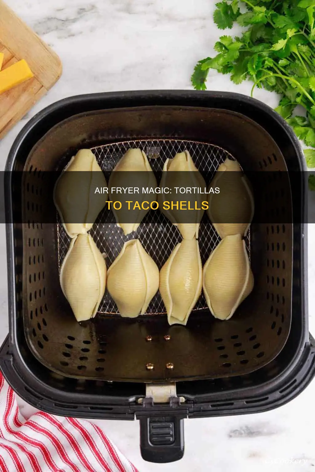 how to make taco shells from tortillas in air fryer