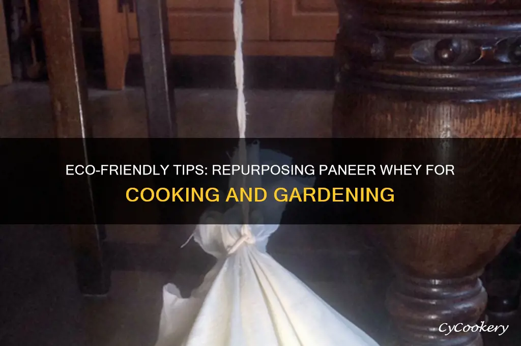 how to make use of water after making paneer