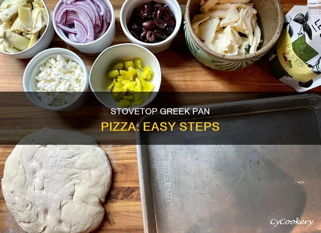 how to makee greek pan pizza on the stove