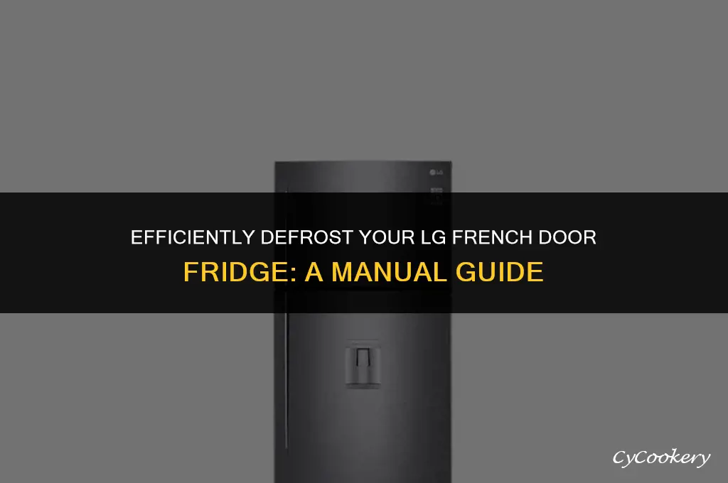 how to manually defrost lg french door refrigerator