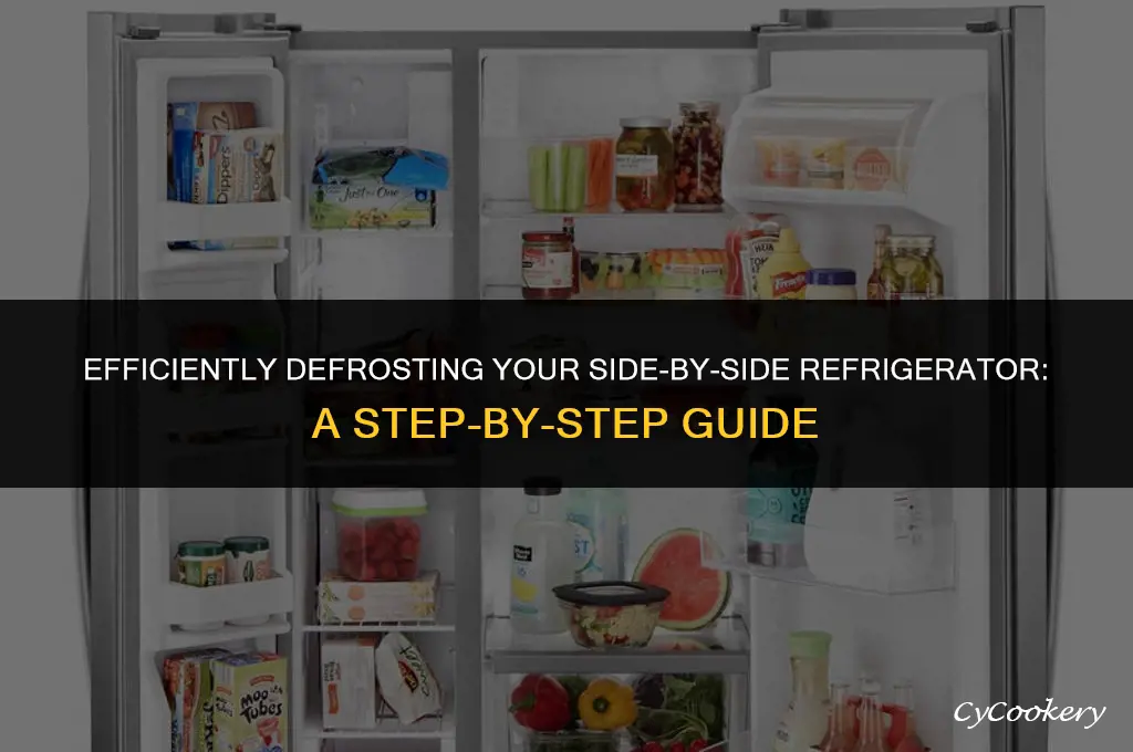 how to manually defrost side by side refrigerator