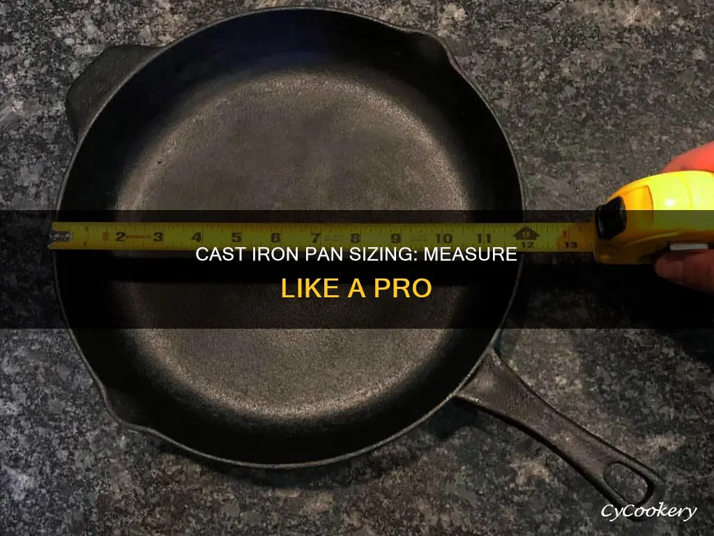 how to measure a cast iron pan