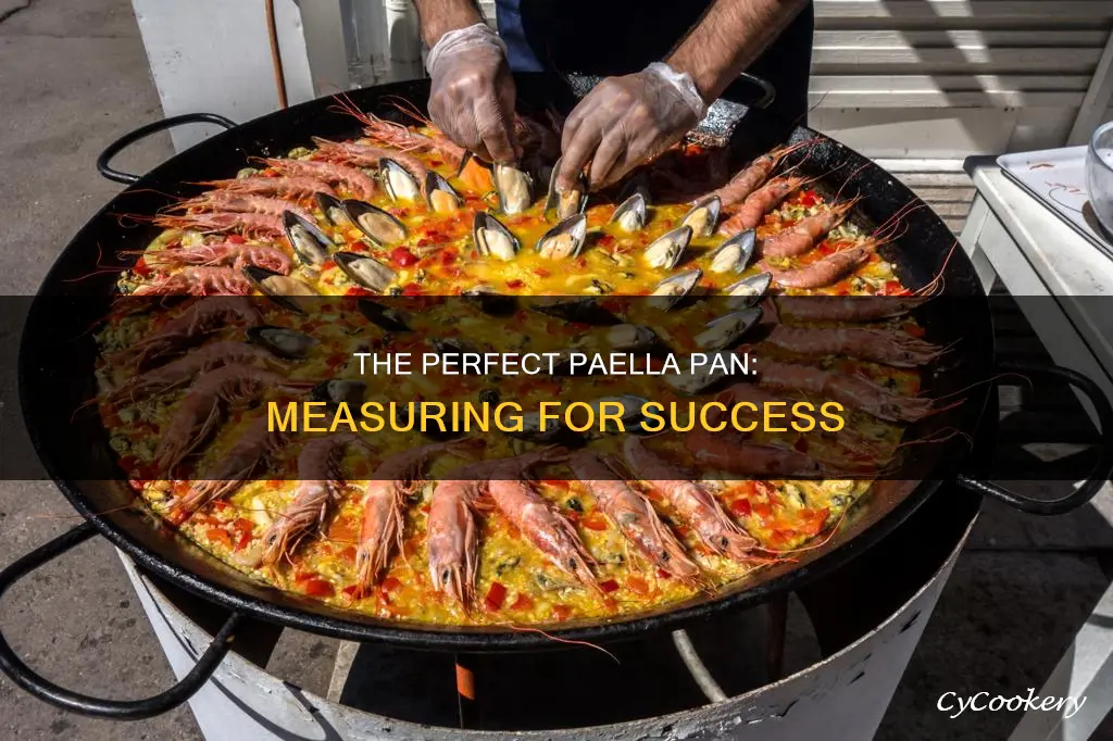 how to measure a paella pan