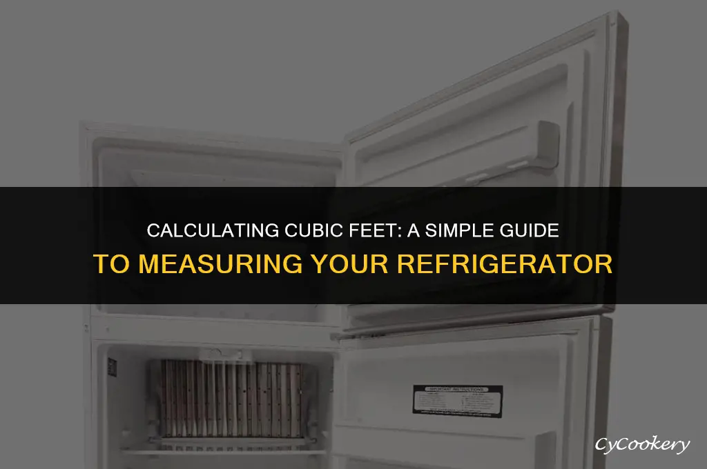 how to measure a refrigerator for cubic feet