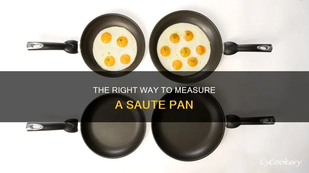 how to measure a saute pan