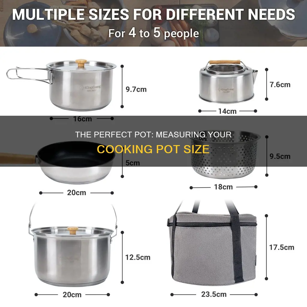 how to measure cooking pot size